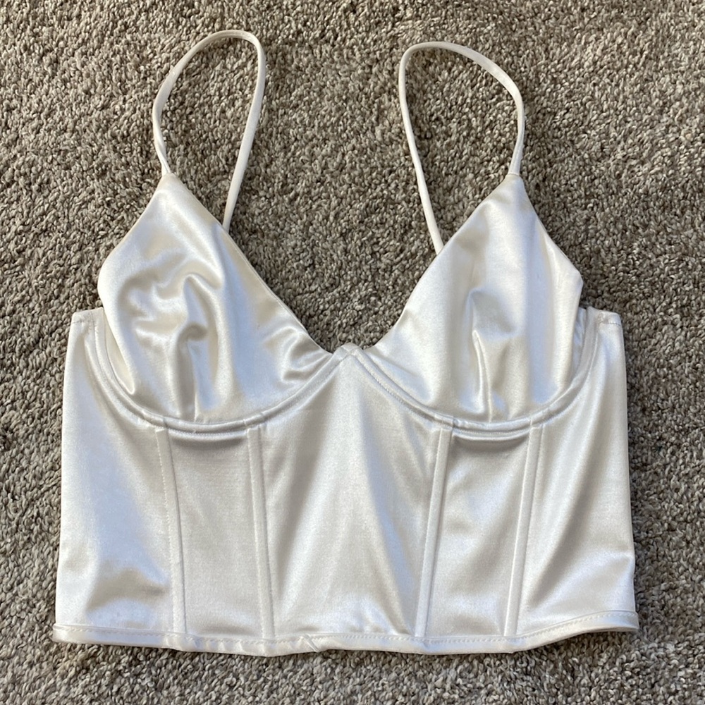Cropped corset tank